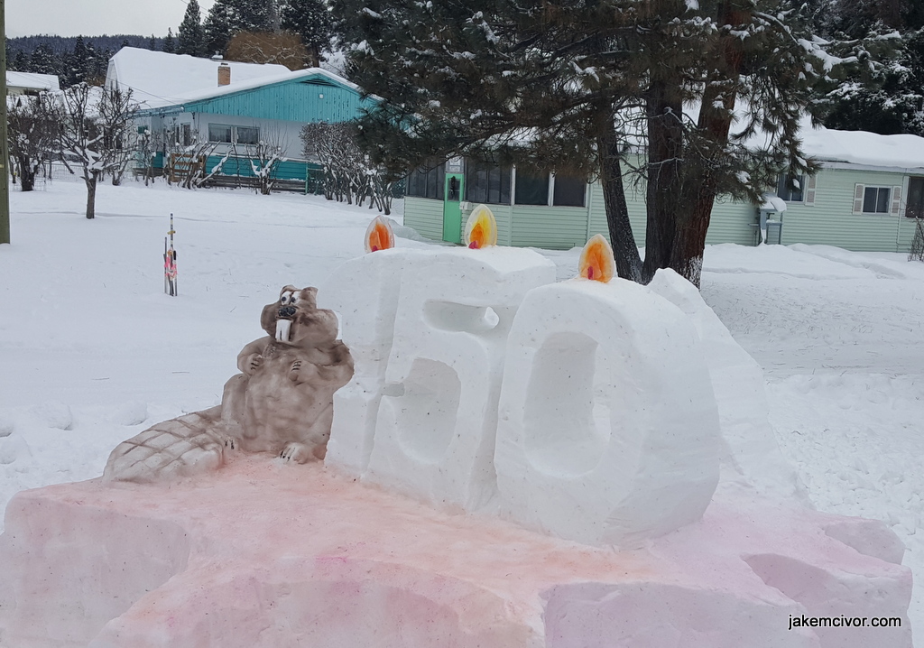 Canada 150 Snow Art